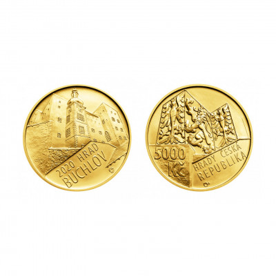 Zlatá mince 5000 Kč Hrad Buchlov, 2020